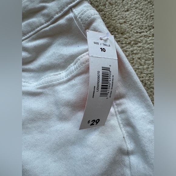 Joe Fresh distressed white denim skirt - Picture 2 of 8